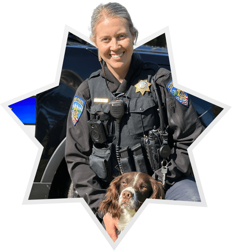 Clovis police officer with K-9